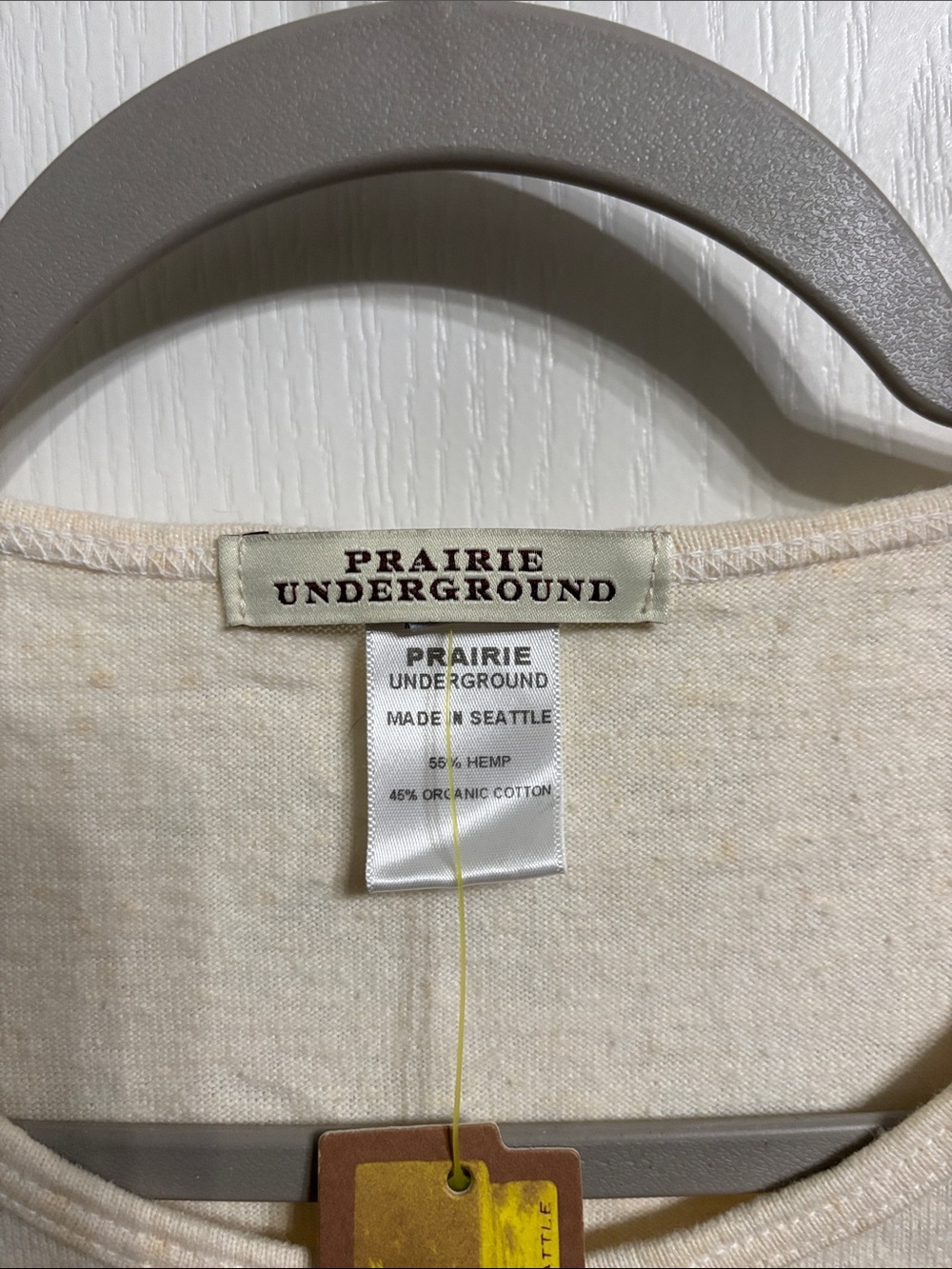 Prairie Underground Long Sleeve Crewneck Top - Cream - Picture 2 of 4